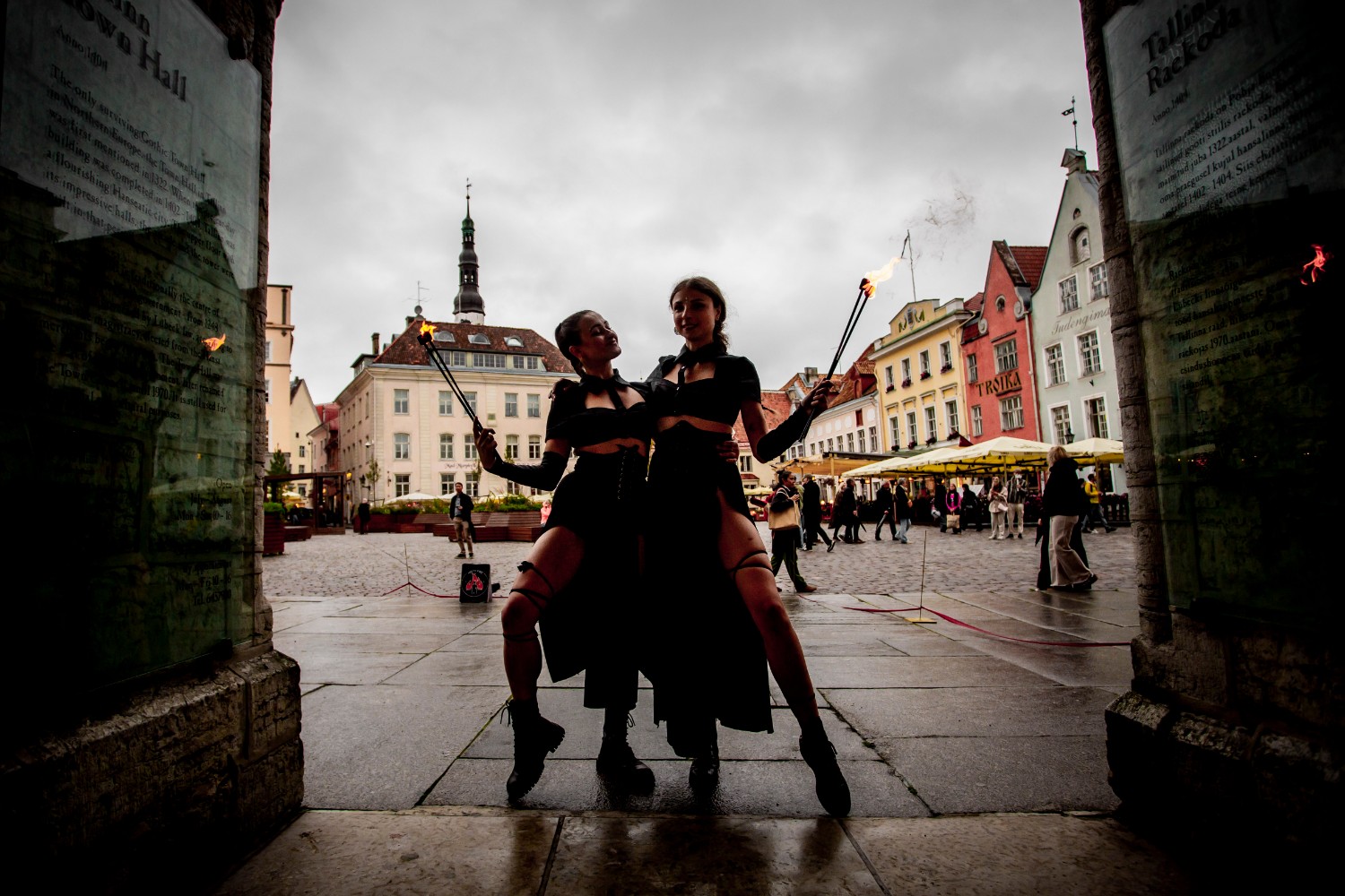 Flame Trance show by MistyFire girls at townhall Tallinn Fringe Festival Photo Anton Serdjukov